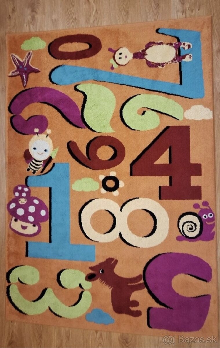 Detský koberec s číslami, rozmer 182x132 cm