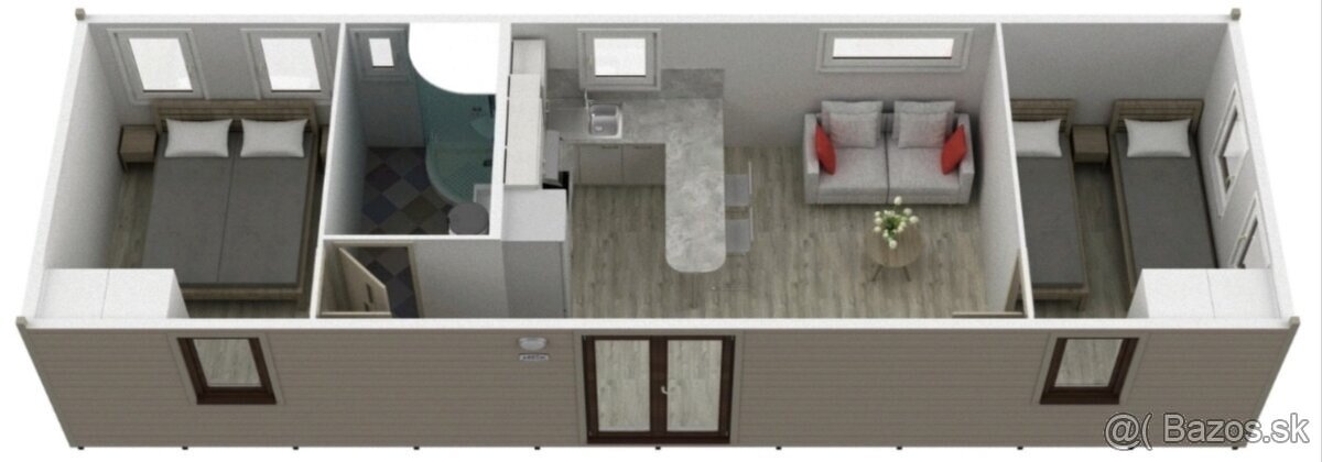 Mobilný nový3 izbový dom 48m2 -ihneď k odberu-