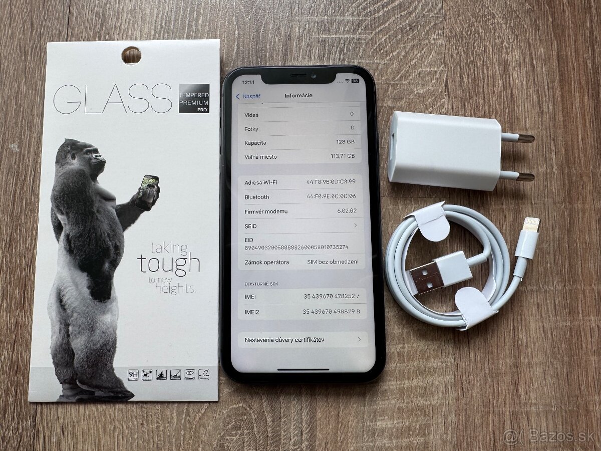 Apple iPhone 11 128gb 100% zdravie batérie black cierny TOP