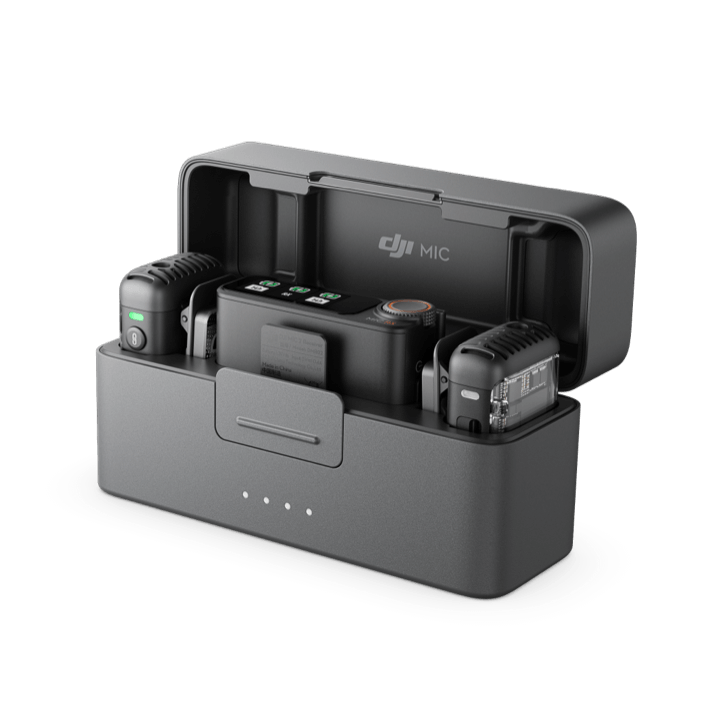 DJI Mic 2 (2 TX + 1 RX + Charging Case) a príslušenstvo.