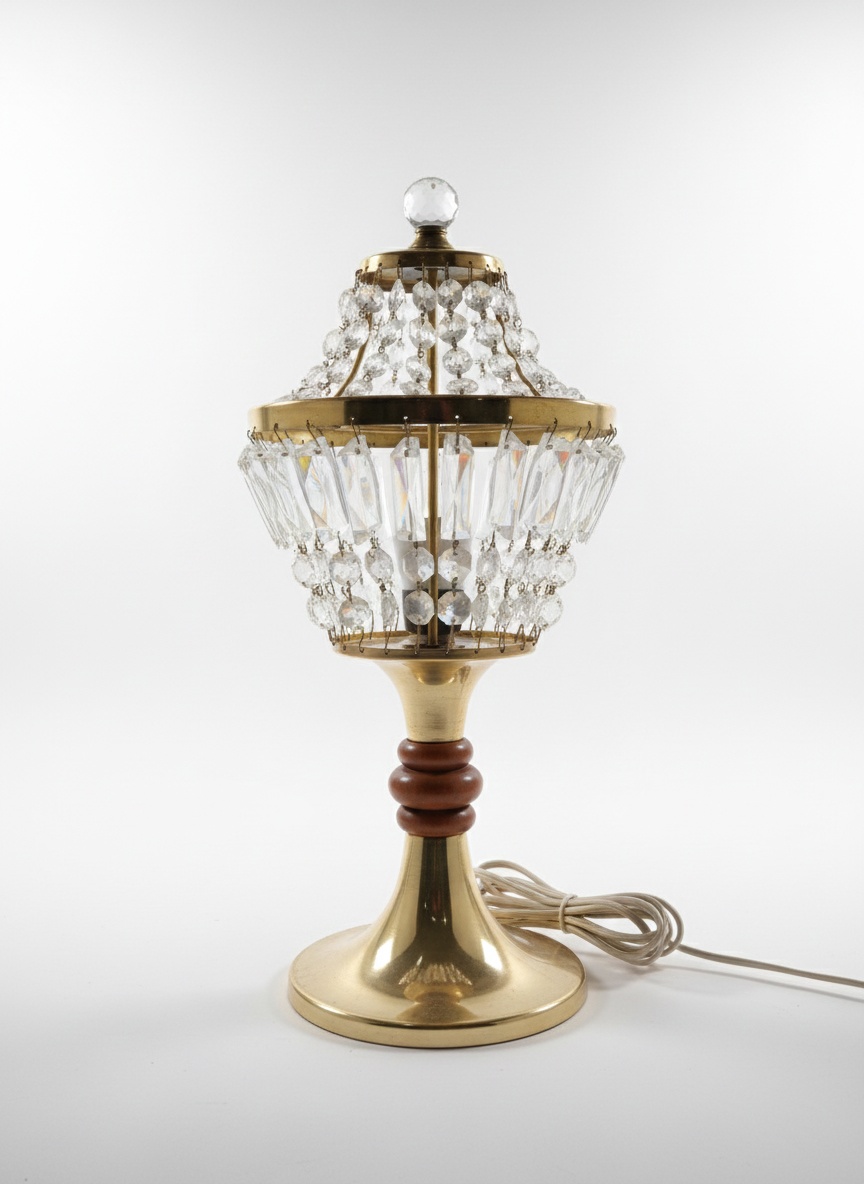 Krištáľová stolná lampa