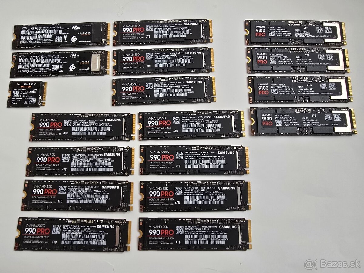 Predám SSD M.2 disky