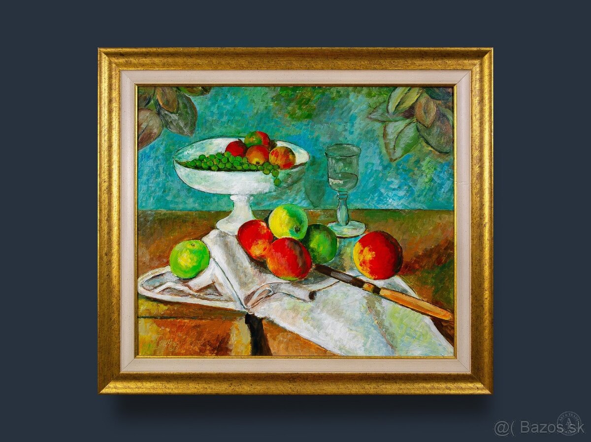 Expresívne zátišie, sign.Payer, 740 × 660 mm