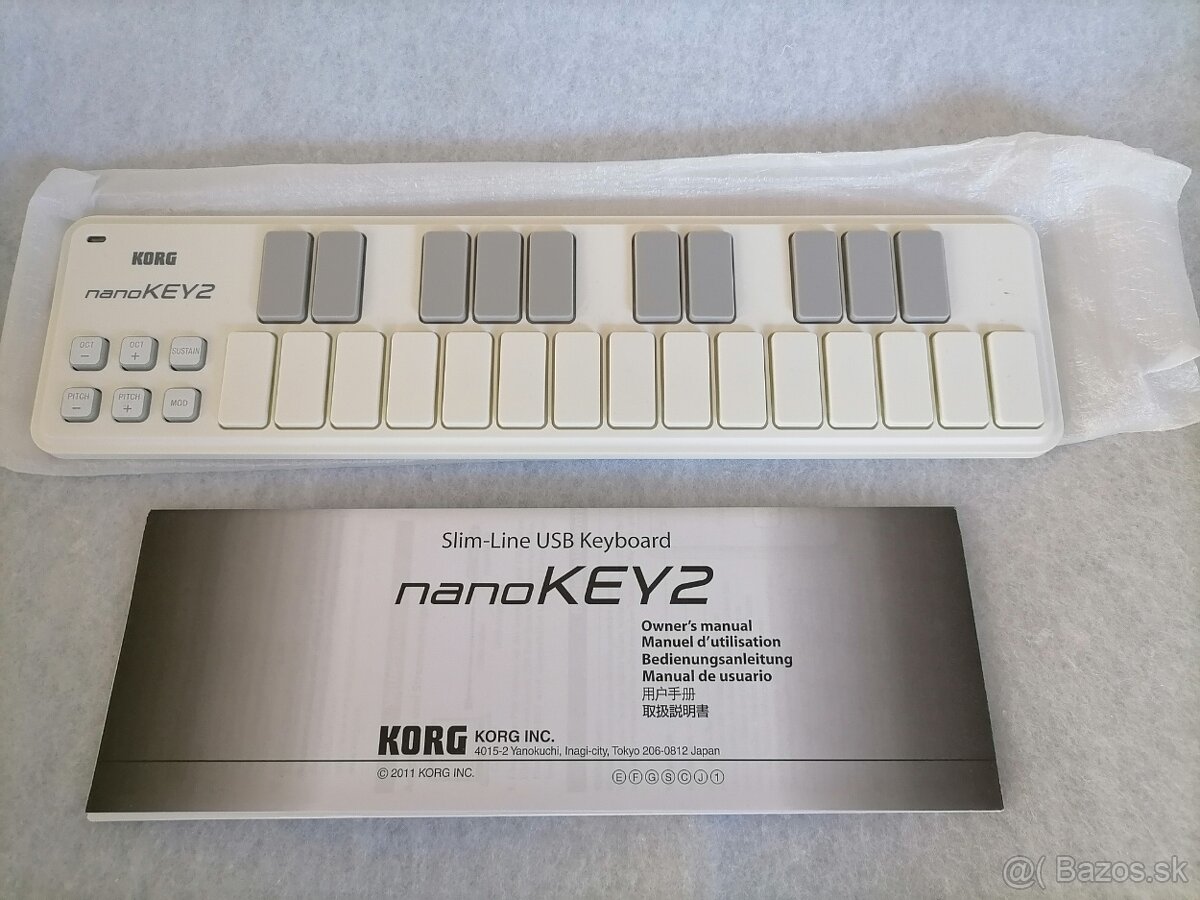 KORG NANOKEY MIDI keyboard biely.