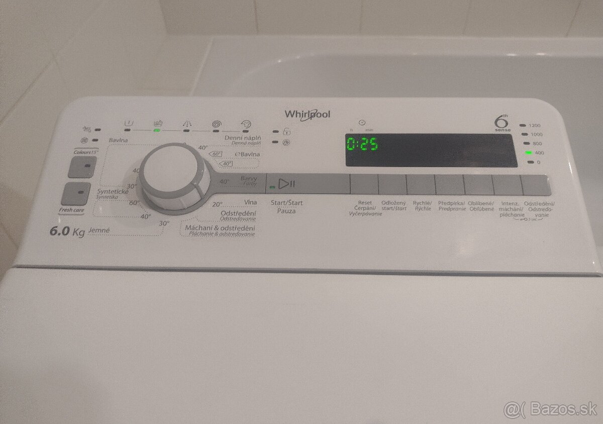 Predaj práčky WHIRLPOOL - plnenie zhora.