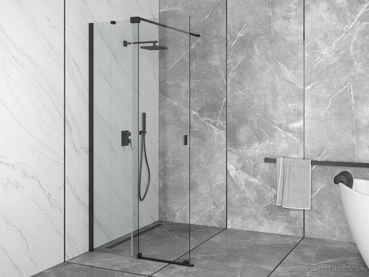 Sprchovy kut Besco Vayo black 100 x 200 cm
