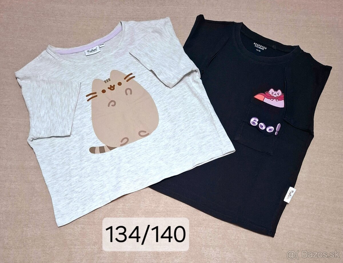 Dievčenské tričká s krátkym rukávom Pusheen 134/140