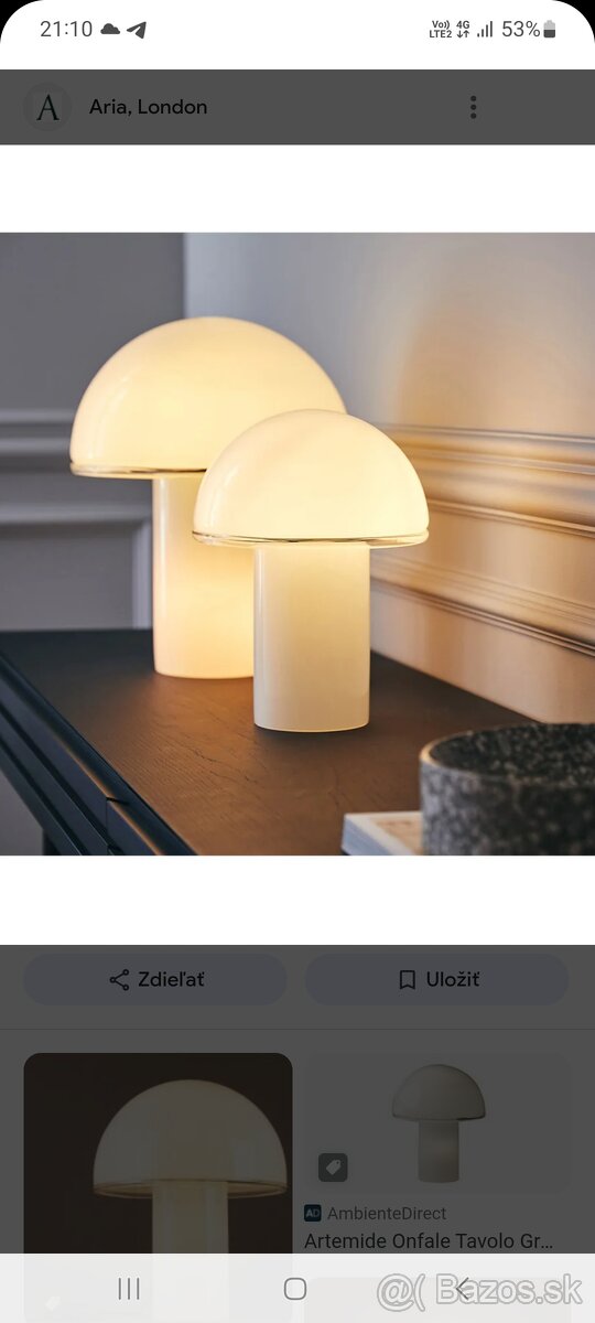 Dizajnova lampa Artemide onfale piccolo