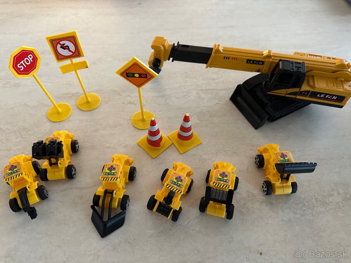 Ozdoby na tortu stavebne stroje
