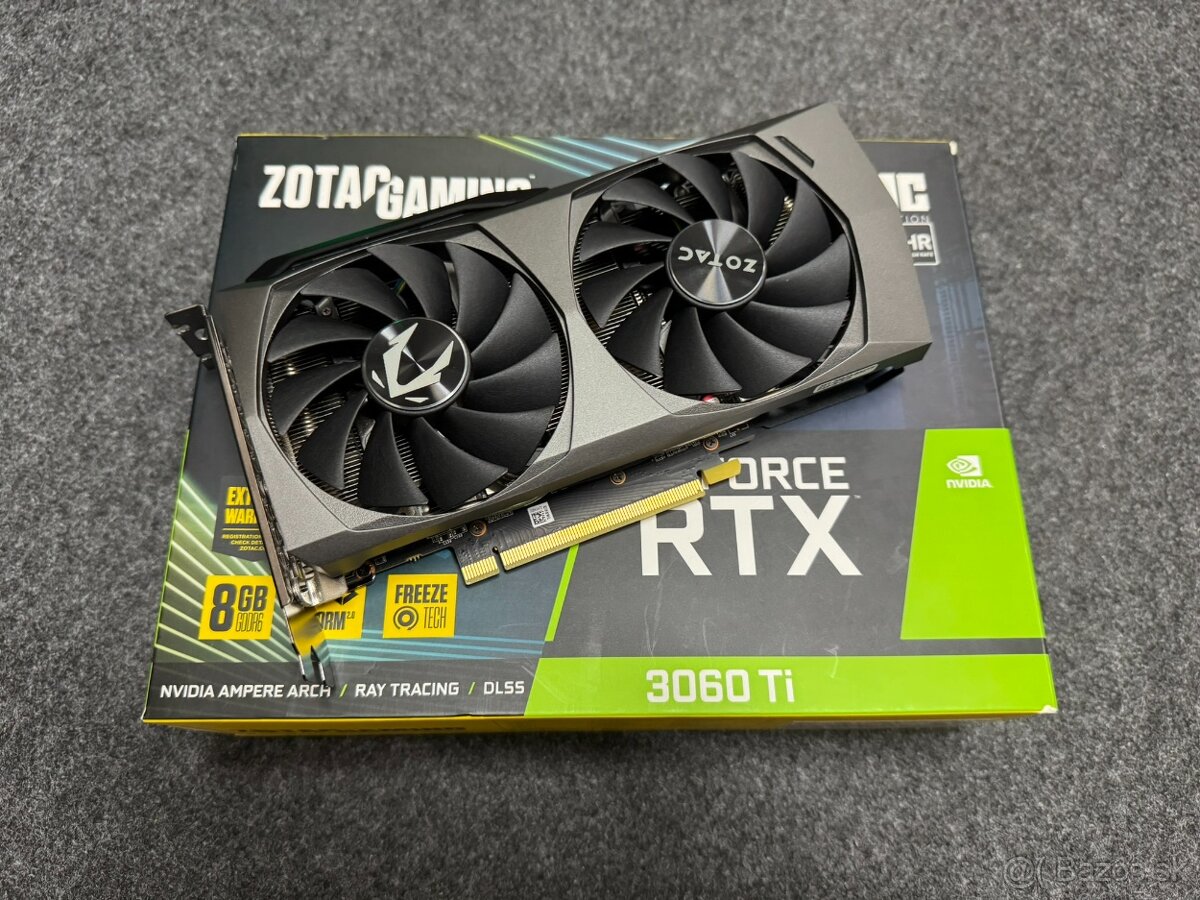 Predám kartu Zotac Geforce RTX 3060 Ti OC 8GB LHR