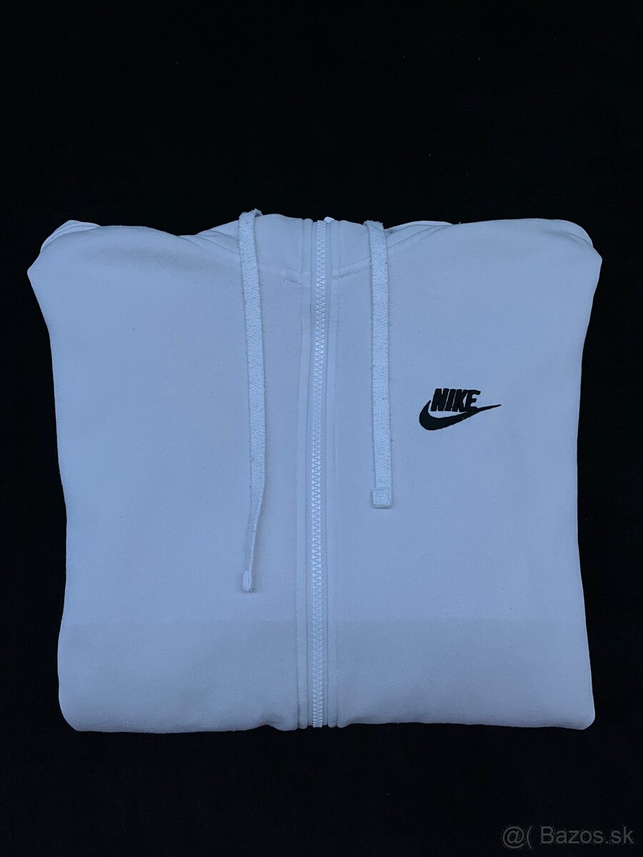 Biela Nike mikina na zips