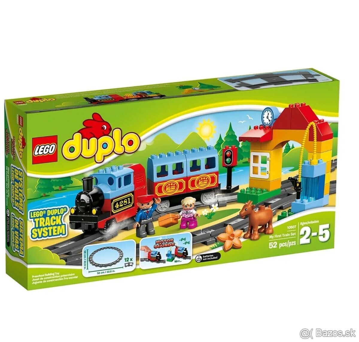 Lego duplo vlak, kolajnice a most