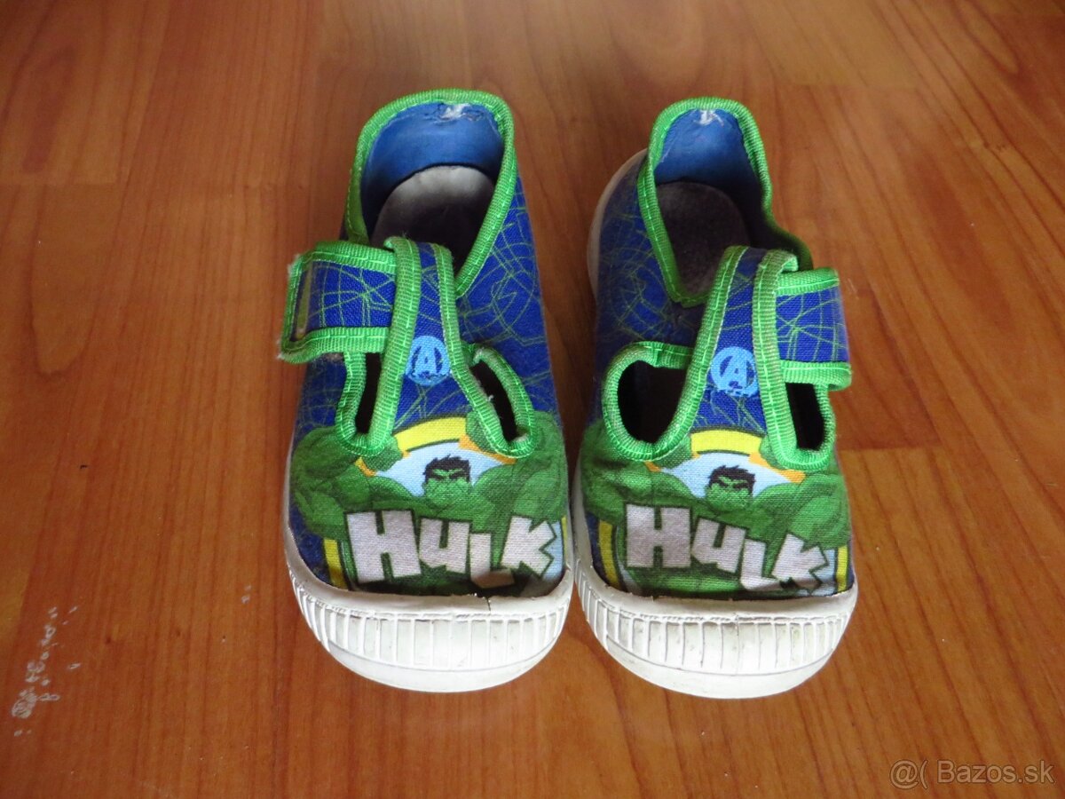 Detské plátenky - HULK - veľ. 24 - vn. dl. 16,5 cm
