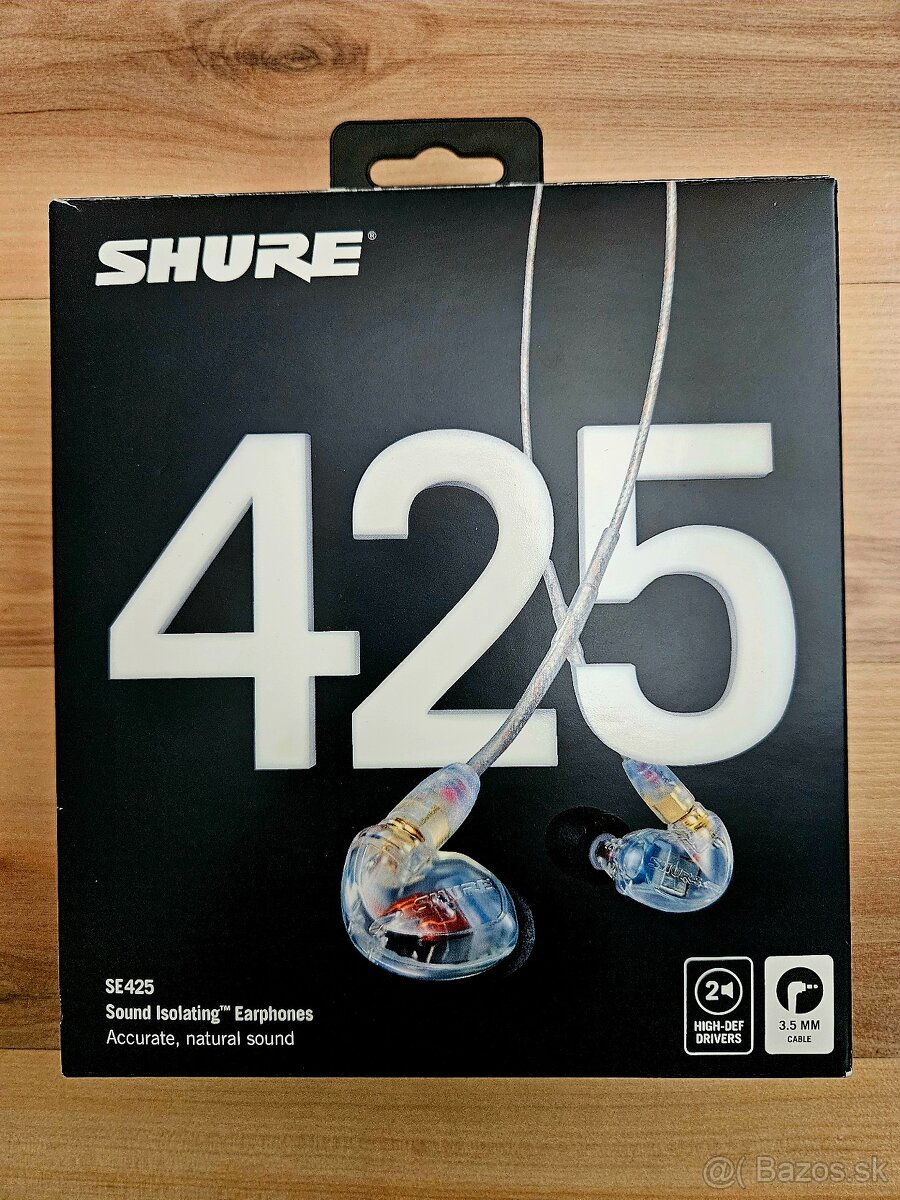 Shure SE425 - nepoužívané