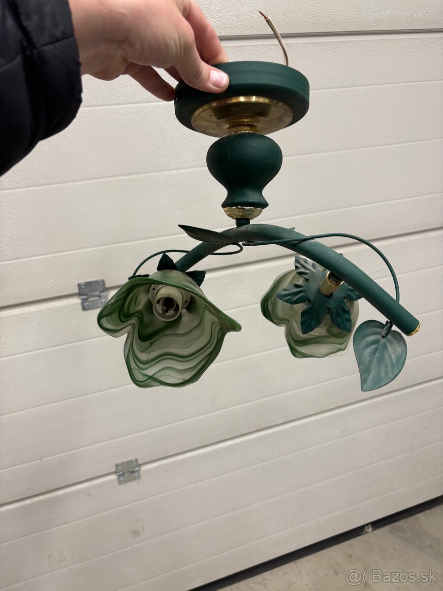 Zelený luster - lampa