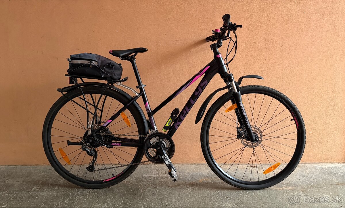 KELLYS Pheebe 10 – Dark Purple, veľkosť S / M + doplnky