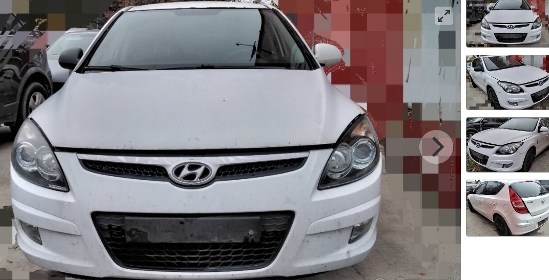 HYUNDAI i30 1.4 2009 predám motor G4FA, KAPOTA, SVETLO, DVER