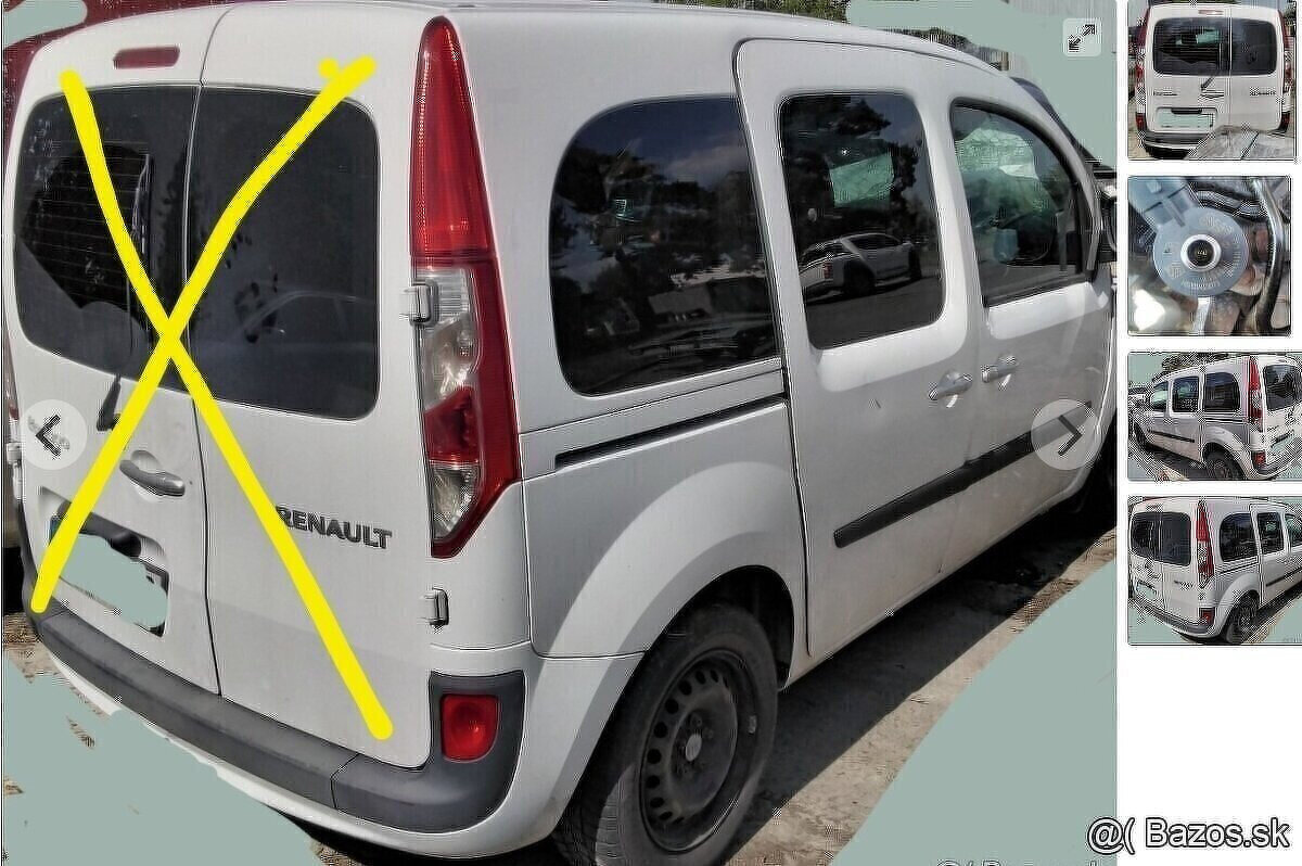 RENAULT KANGOO 1.5 dCi 2017 predám DVERE, MOTOR K9KE6, TRYSK