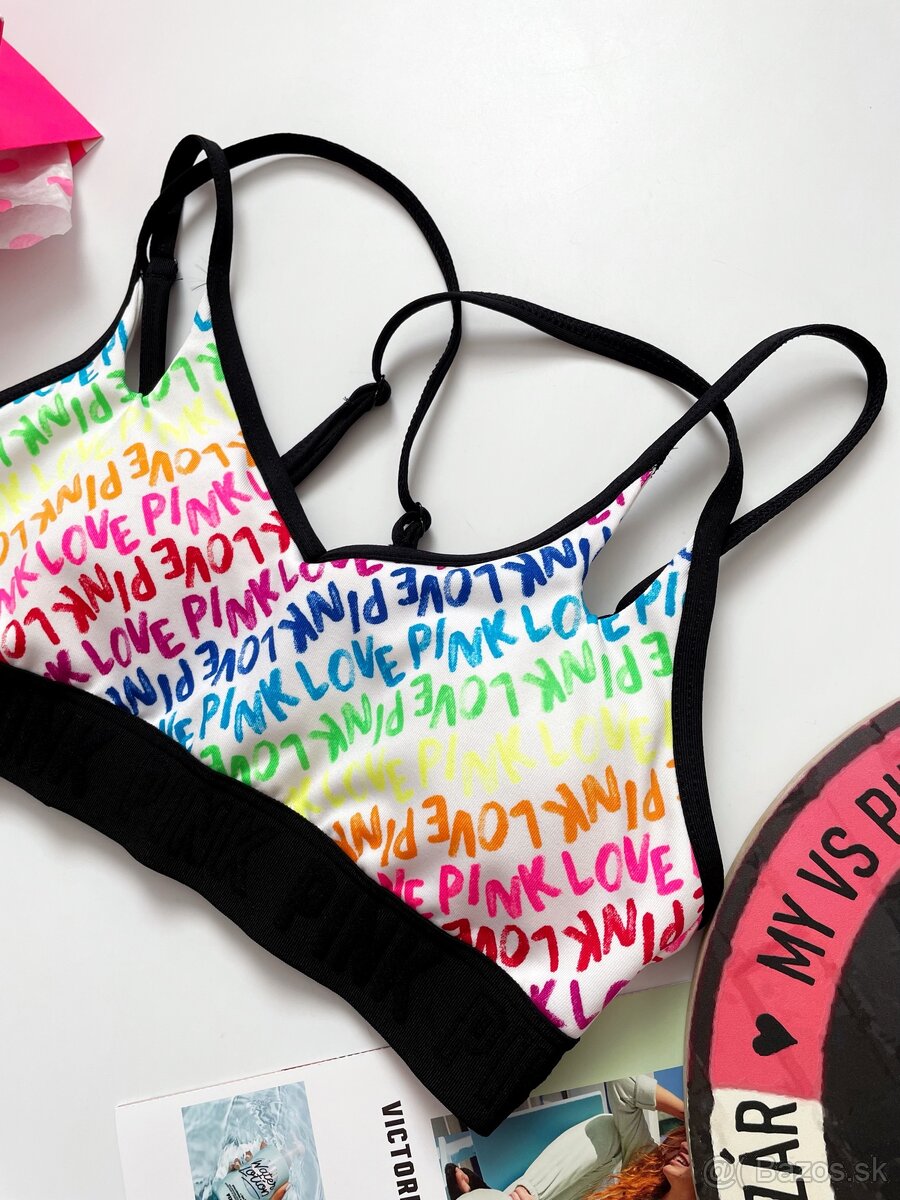 Victoria’s Secret Pink duhova farebna športova podprsenka