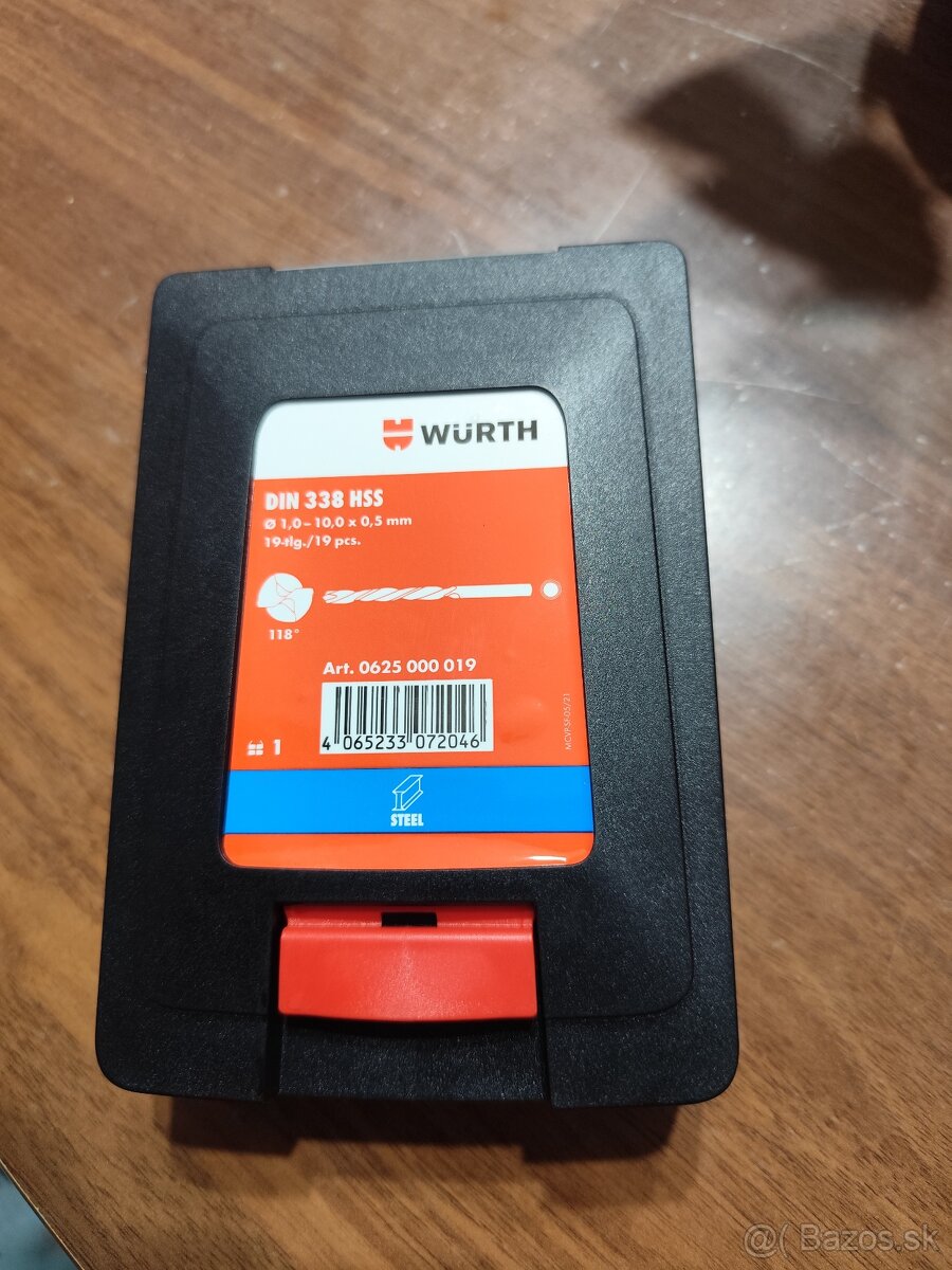 Sada špirálových vrtákov Wurth HSS, 118°