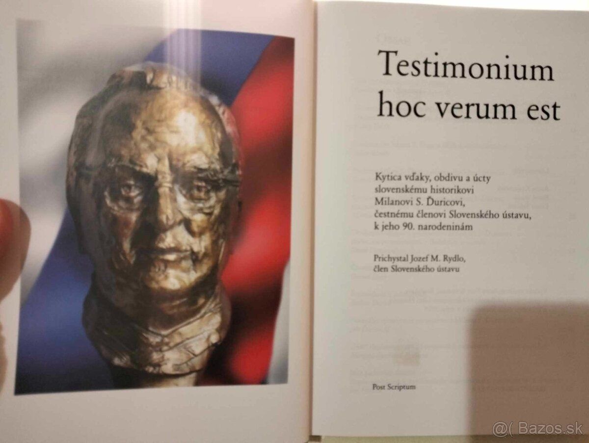Testimonium hoc verum est--2015-kytica vďaky, obdivu a úcty