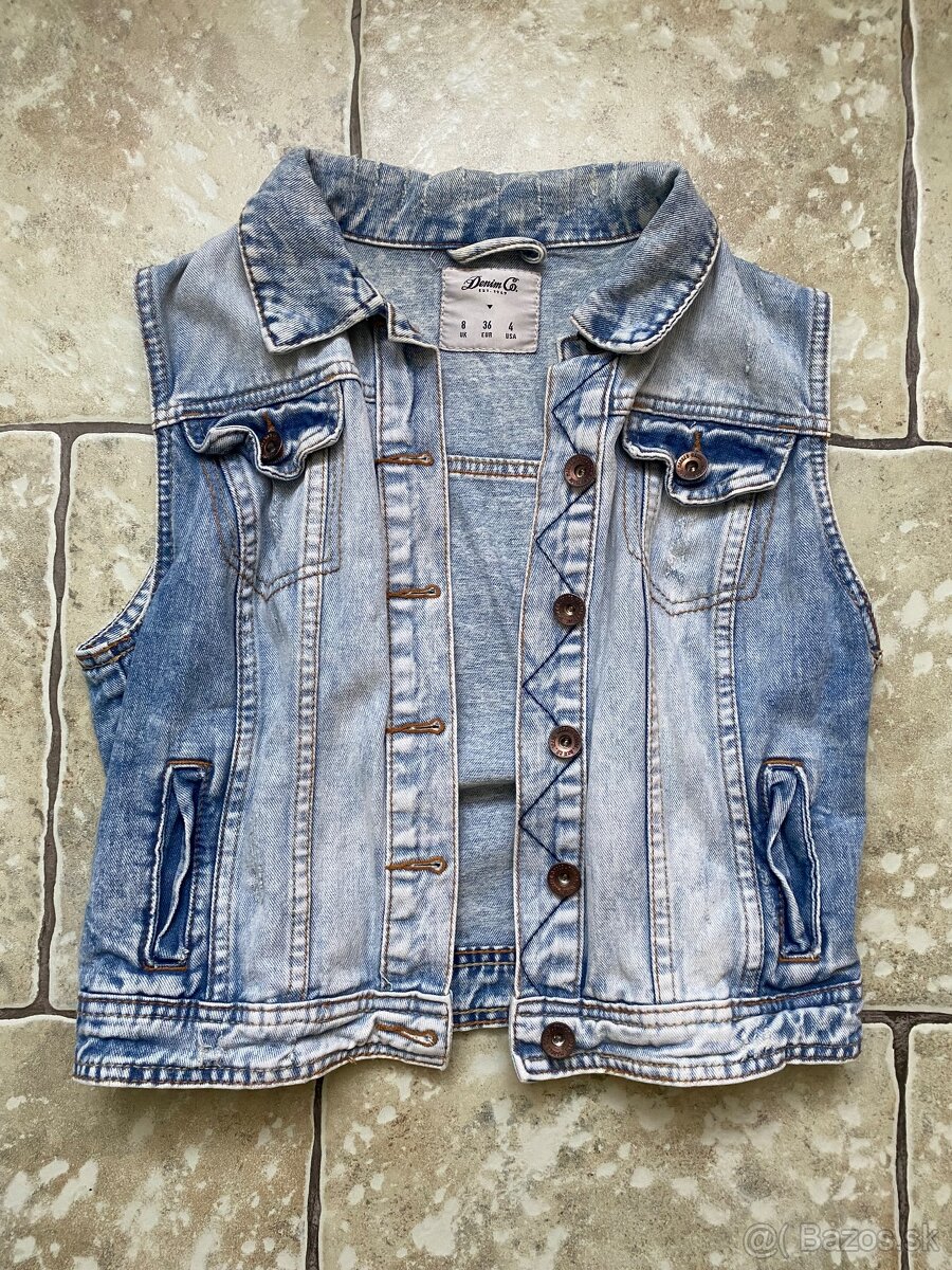Riflová vesta Denim Co