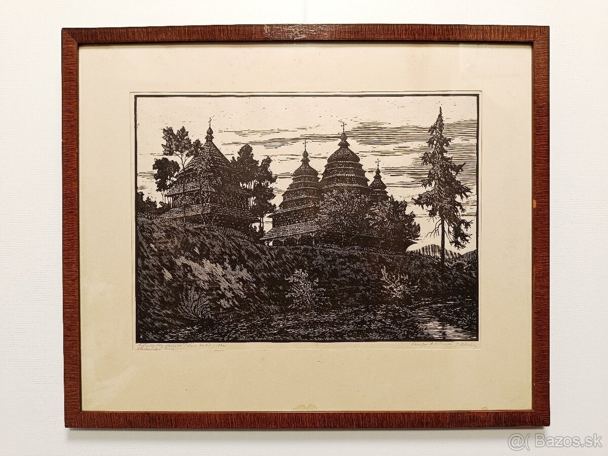 Obraz Josef Řeřicha, Halíč 1932, pasparta 40x49