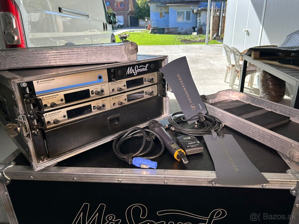 4-Port Sennheiser + mikrofóny a bodypacky Sennheiser