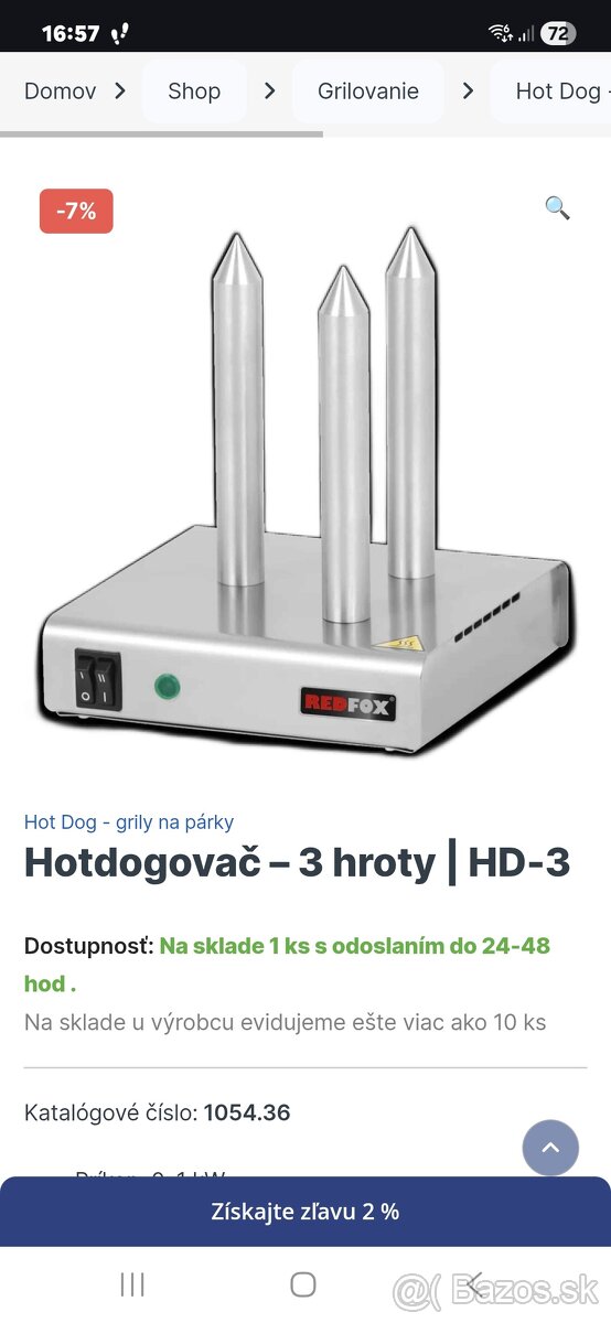 Hotdogovač 3 hroty