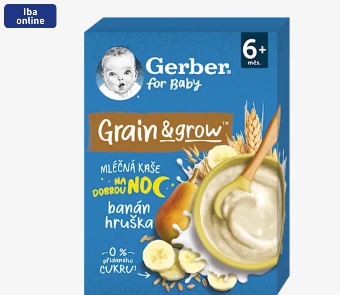 Mliečna kaša pšenično-ovsená banán a hruška, 200 g