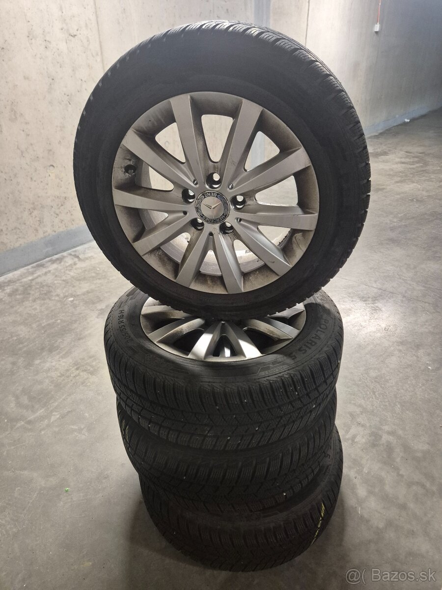 Originál Mercedes disky + zimné Barum 205/55 R16 – TOP stav