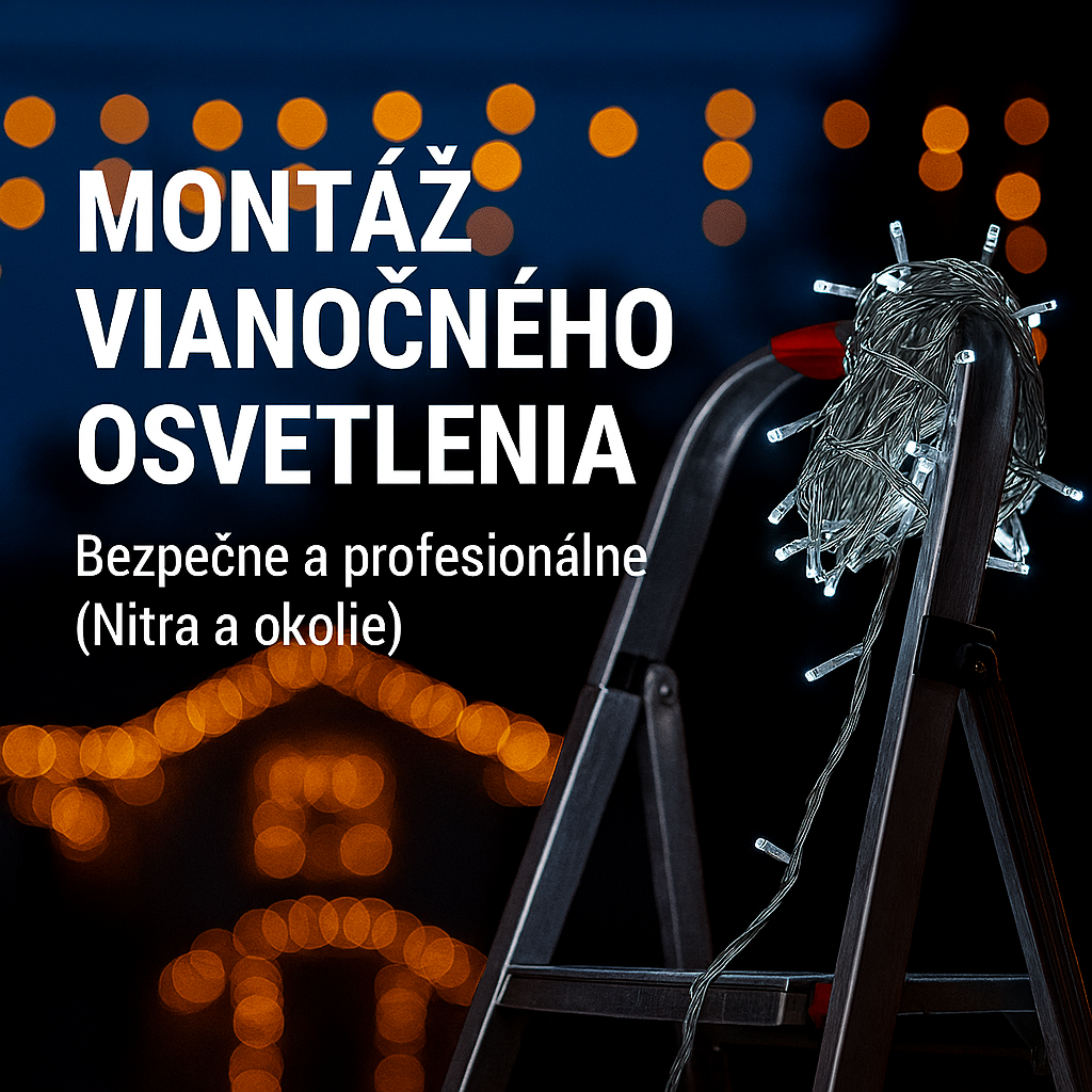 Profesionálna montáž vianočného osvetlenia na rodinné domy –