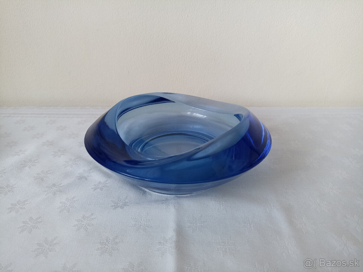 Retro sklenený popolník Jurnikl Rosice, 1962