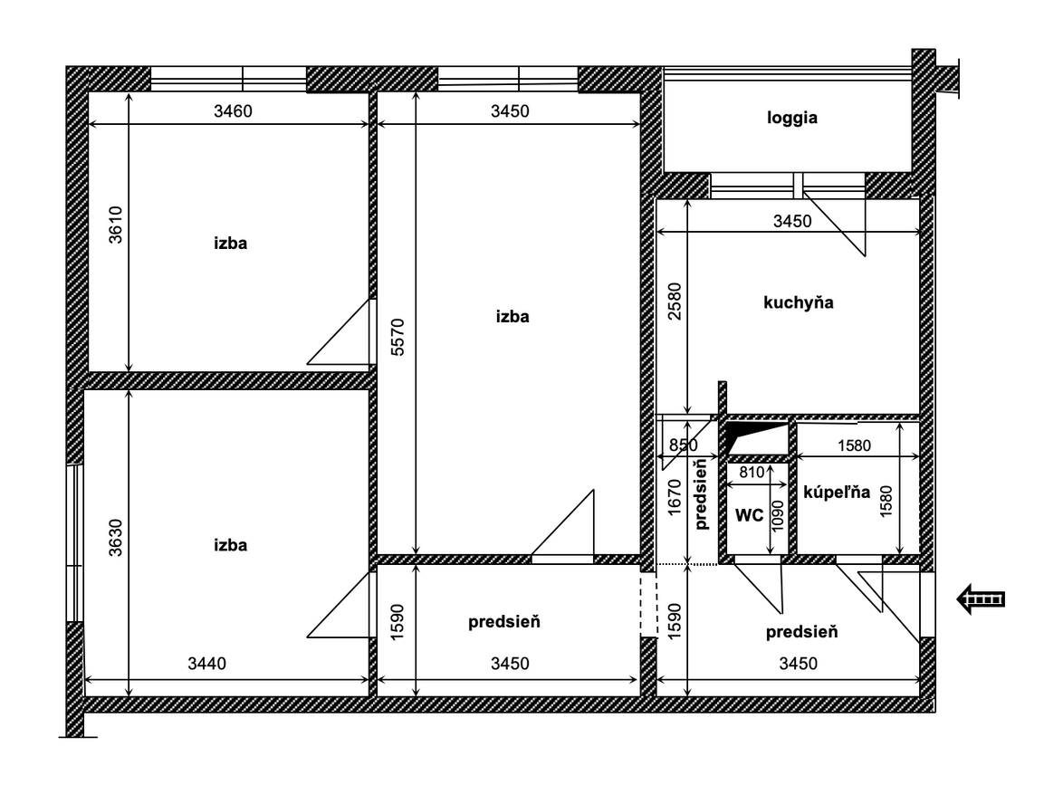 3 izb. byt, OŽVOLDÍKOVA ul., zrekonštr. podľa Vašich predstá