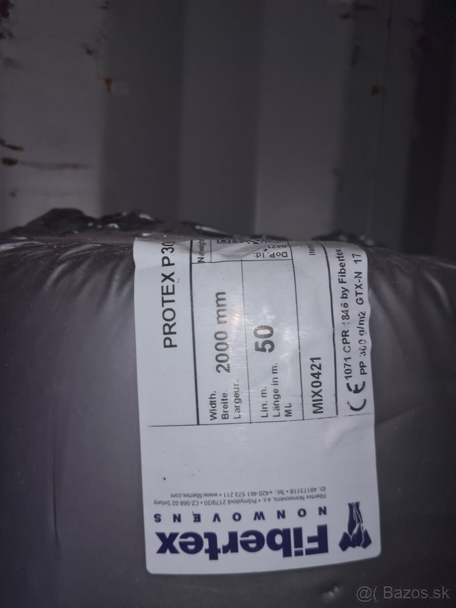 Geotextilia 300g/m2. 2x50m. BA-RK