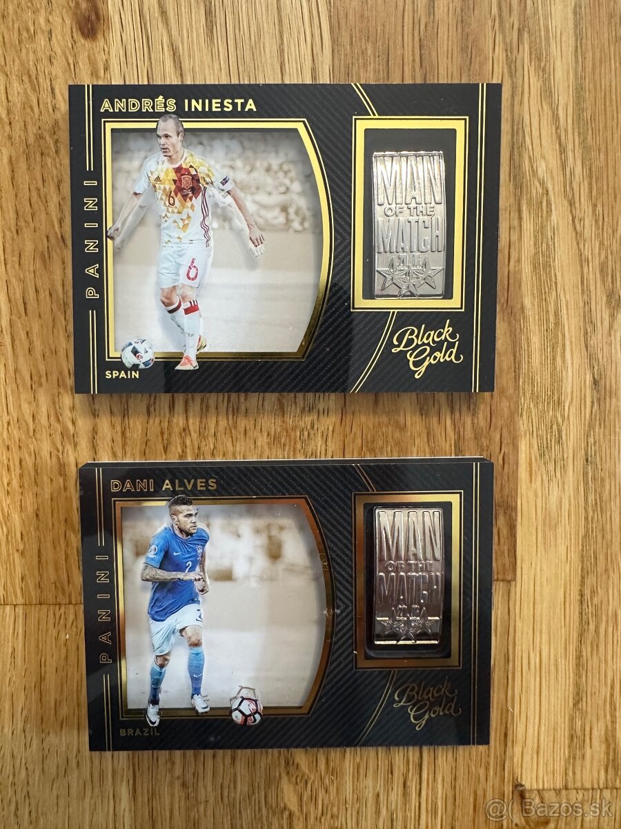 PANINI MAN OF THE MATCH BLACK GOLD FUTBALOVÉ KARTIČKY