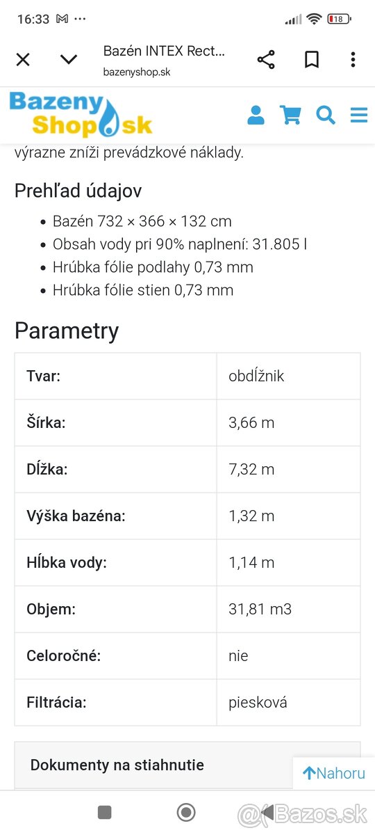 Bazén Intex