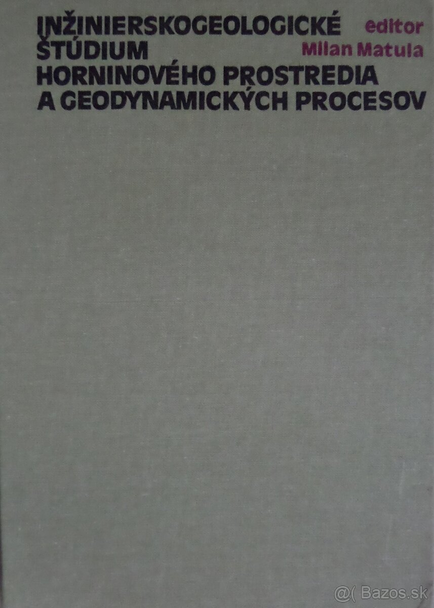 Inžinierskogeologické štúdium horninového prostredia