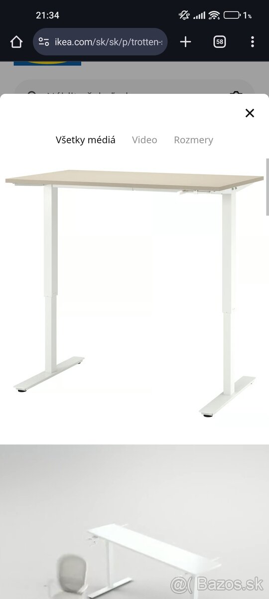 Pracovný stôl ikea
