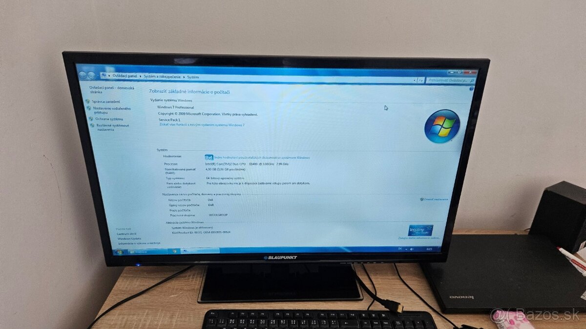 Starší 32" TV Blaupunkt B32A141TCHD-P - funkčný, so stojano