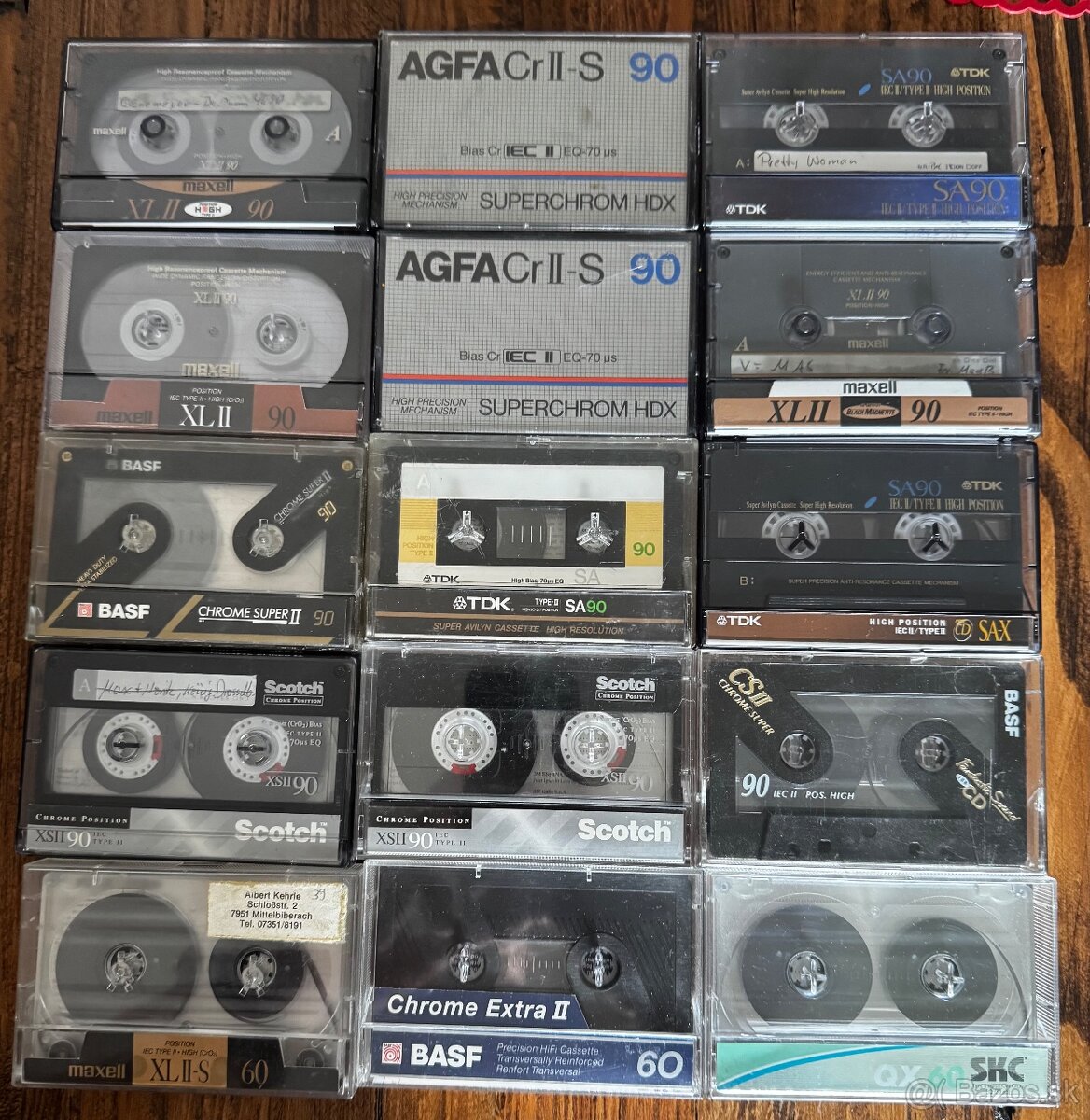 15 Audiokaziet TDK, Scotch, BASF,Maxell, Agfa, SKC