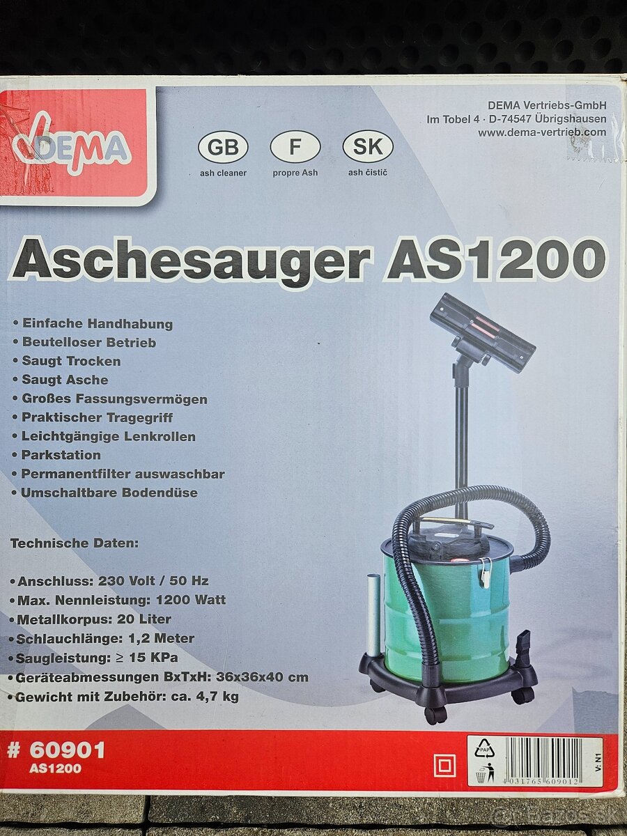Vysávač na popol AS 1200