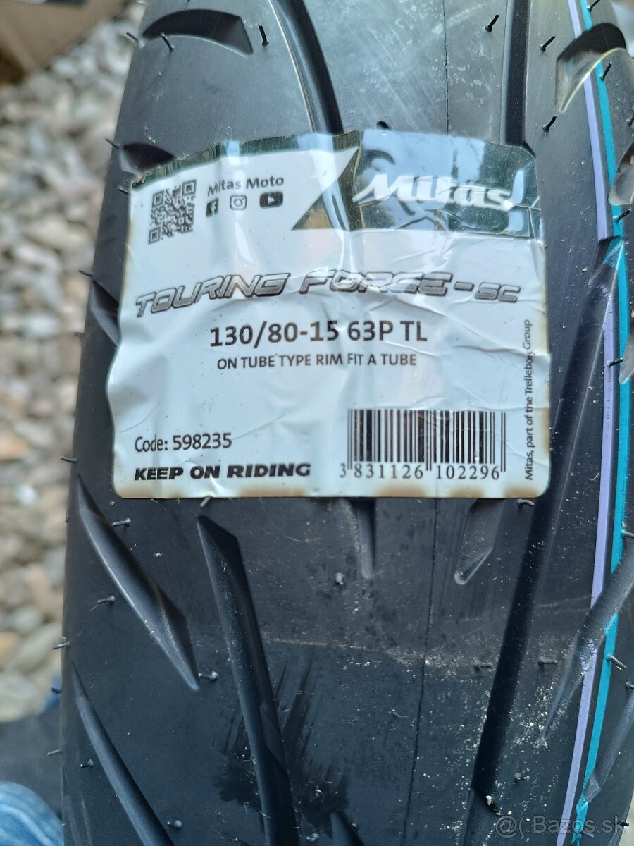 Mitas 130 80 15 pneu na moto
