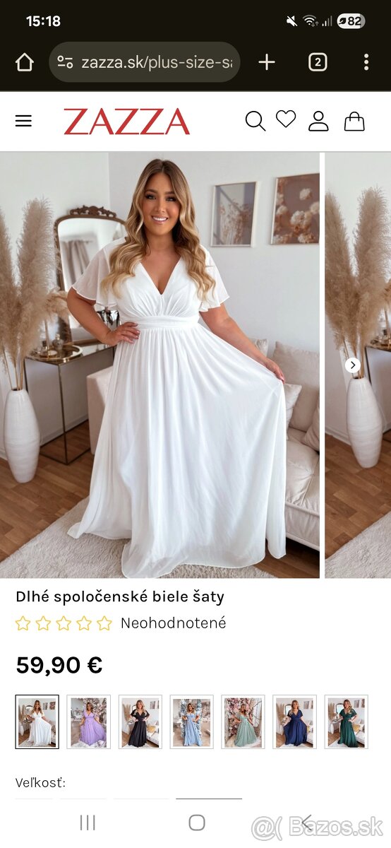 Krásne biele šaty