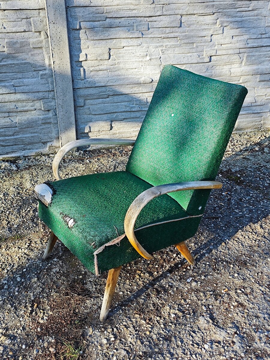 Retro kreslo TON Jaroslav Šmídek (štýl Halabala)