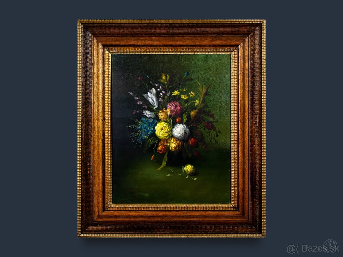 Kvetena. , N.Sherif, olej na plátne, 720 × 630 mm