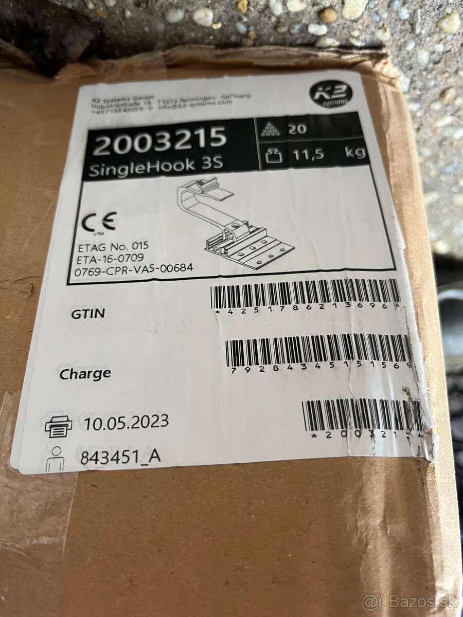 Strešné haky na Solarne panely K2 3S + spojky K2