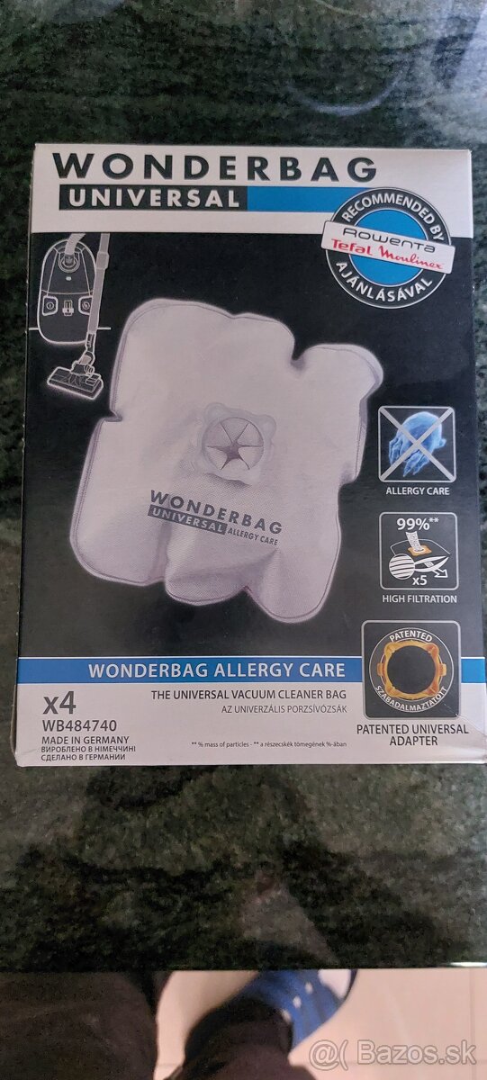 Univerzálné vrecká do vysávačov Rowenta Wonderbag Allergy Ca
