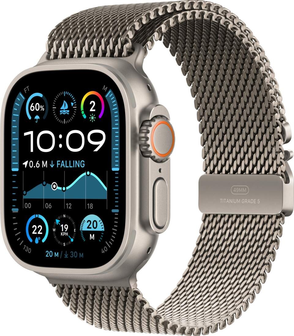 Apple Watch Ultra 2 Natural Titanium Milanese Loop