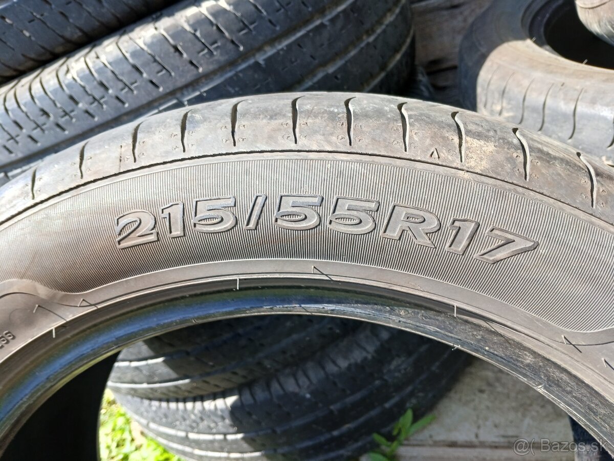 Predam letné pneumatiky 4ks 215/55r17